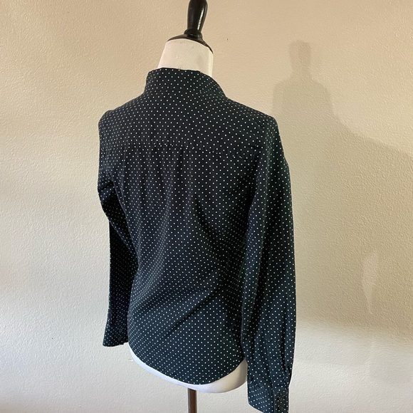 Club Monaco Navy/Indigo/White Polka Dots Button Down Shirt - Picture 5 of 8